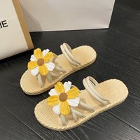 Mujeres Estilo Étnico Floral Punta Abierta Zapatillas De Diapositivas sku image 1