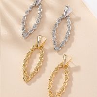 1 Pair Elegant Simple Style Solid Color Plating Zinc Alloy Drop Earrings main image 2