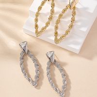 1 Pair Elegant Simple Style Solid Color Plating Zinc Alloy Drop Earrings main image 3