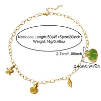 304 Stainless Steel Shell 18K Gold Plated Casual Beach Starfish Conch Shell Pendant Necklace main image 2