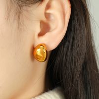 Titan Stahl 18 Karat Vergoldet Elegant Dame Klassischer Stil Überzug Irregulär Geometrisch Wassertropfen Ohrringe Halskette main image 7
