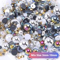 1200 Stücke Pro Packung 3-10mm Harz Strass Runden DIY Zubehör main image 6