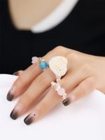 Beach Irregular Shell Stone Beaded Women's Rings main image 11