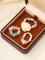 Beach Irregular Shell Stone Beaded Women's Rings main image 4