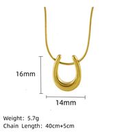 Acier Au Titane Style Simple Placage Forme En U Collier main image 2