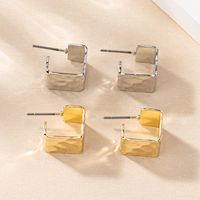 1 Pair Simple Style Solid Color Iron Ear Studs main image 3