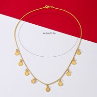 Copper 18K Gold Plated Simple Style Classic Style Plating Coin Bracelets Necklace main image 6