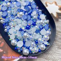 1200 Pieces Per Pack 3-10mm Resin Rhinestone Solid Color DIY Accessories main image 6