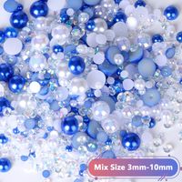 1200 Pieces Per Pack 3-10mm Resin Rhinestone Solid Color DIY Accessories main image 3