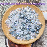 1200 Pieces Per Pack 3-10mm Resin Rhinestone Solid Color DIY Accessories main image 4