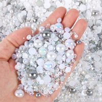 1200 Pieces Per Pack 3-10mm Resin Rhinestone Solid Color DIY Accessories sku image 1