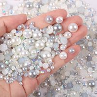 1200 Pieces Per Pack 3-10mm Resin Rhinestone Solid Color DIY Accessories sku image 4