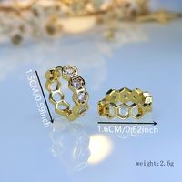 1 Pair Simple Style Classic Style Solid Color Plating Inlay Copper Zircon 18K Gold Plated Ear Studs sku image 1