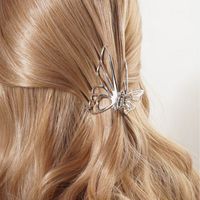 Women's Sweet Artistic Solid Color Butterfly Alloy Criss Cross Hollow Out Hair Claws main image 7