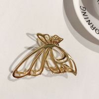 Women's Sweet Artistic Solid Color Butterfly Alloy Criss Cross Hollow Out Hair Claws main image 6