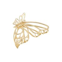 Women's Sweet Artistic Solid Color Butterfly Alloy Criss Cross Hollow Out Hair Claws sku image 1