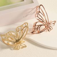 Women's Sweet Artistic Solid Color Butterfly Alloy Criss Cross Hollow Out Hair Claws main image 5