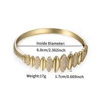 Exaggerated XUPING Geometric Copper Inlay Artificial Gemstones 18K Gold Plated Women's Bangle main image 2