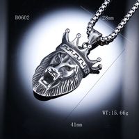 1 Piece 316 Stainless Steel  Lion Crown Polished Pendant Chain main image 2
