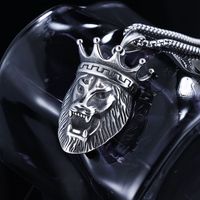 1 Piece 316 Stainless Steel  Lion Crown Polished Pendant Chain main image 7