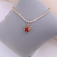 Wholesale Casual Elegant Sweet Star Copper Inlay 18K Gold Plated Zircon Bracelets main image 4