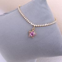 Wholesale Casual Elegant Sweet Star Copper Inlay 18K Gold Plated Zircon Bracelets main image 6