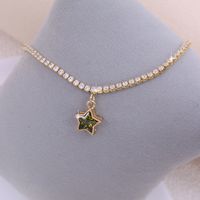 Wholesale Casual Elegant Sweet Star Copper Inlay 18K Gold Plated Zircon Bracelets sku image 2
