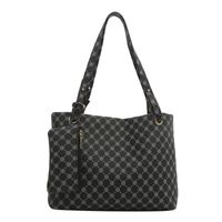 Women's Medium Pu Leather Solid Color Lingge Basic Vintage Style Magnetic Buckle Tote Bag sku image 3