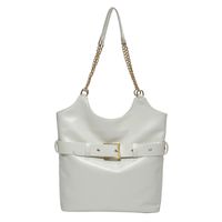 Women's Medium Pu Leather Solid Color Streetwear Zipper Shoulder Bag sku image 3