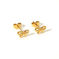 1 Pair Vacation Simple Style Bow Knot Plating 304 Stainless Steel 18K Gold Plated Ear Studs main image 8