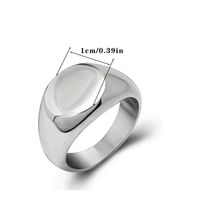Simple Style Solid Color 304 Stainless Steel Unisex Rings main image 2
