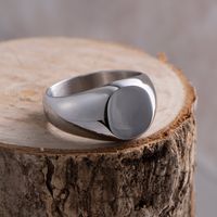 Simple Style Solid Color 304 Stainless Steel Unisex Rings main image 4