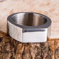 Simple Style Solid Color 304 Stainless Steel Unisex Rings main image 7