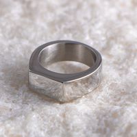 Simple Style Solid Color 304 Stainless Steel Unisex Rings sku image 4