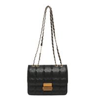 Women's Medium Pu Leather Lattice Solid Color Vintage Style Classic Style Lock Clasp Square Bag sku image 4