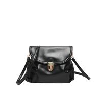 Women's Medium Pu Leather Solid Color Basic Classic Style Lock Clasp Crossbody Bag sku image 4