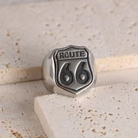 Artistic Solid Color 304 Stainless Steel Men's Rings main image 4