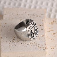 Artistic Solid Color 304 Stainless Steel Men's Rings main image 6