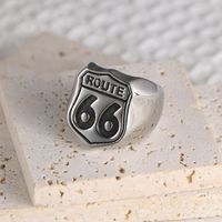 Artistic Solid Color 304 Stainless Steel Men's Rings main image 5