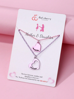 Wholesale Jewelry Casual MAMA Modern Style Heart Shape Alloy Spray Paint Hollow Out Pendant Necklace main image 4