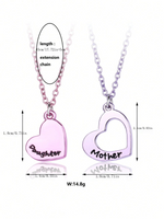 Wholesale Jewelry Casual MAMA Modern Style Heart Shape Alloy Spray Paint Hollow Out Pendant Necklace main image 2