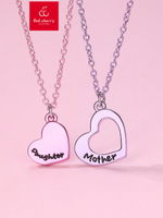 Wholesale Jewelry Casual MAMA Modern Style Heart Shape Alloy Spray Paint Hollow Out Pendant Necklace main image 5