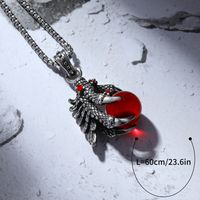 Shiny Paw 304 Stainless Steel Inlay Artificial Crystal Unisex Pendant Necklace sku image 1