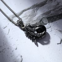 Shiny Paw 304 Stainless Steel Inlay Artificial Crystal Unisex Pendant Necklace main image 5