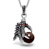 Shiny Paw 304 Stainless Steel Inlay Artificial Crystal Unisex Pendant Necklace main image 6