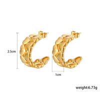 1 Pair Casual Elegant Solid Color Plating 201 Stainless Steel Gold Plated Ear Studs main image 5