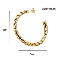 1 Pair Luxurious Simple Style Thread 201 Stainless Steel Gold Plated Earrings main image 5