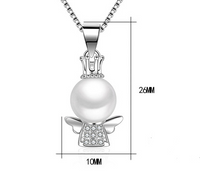 1 Pièce 26*10mm Le Cuivre Perle D'Imitation Zircon Ange Pendentif main image 2