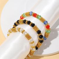 Casual Simple Style Color Block CCB Glass Beaded Women's Bracelets main image 5