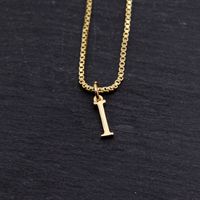 Copper 18K Gold Plated Simple Style Solid Color Plating Letter Pendant Necklace sku image 9